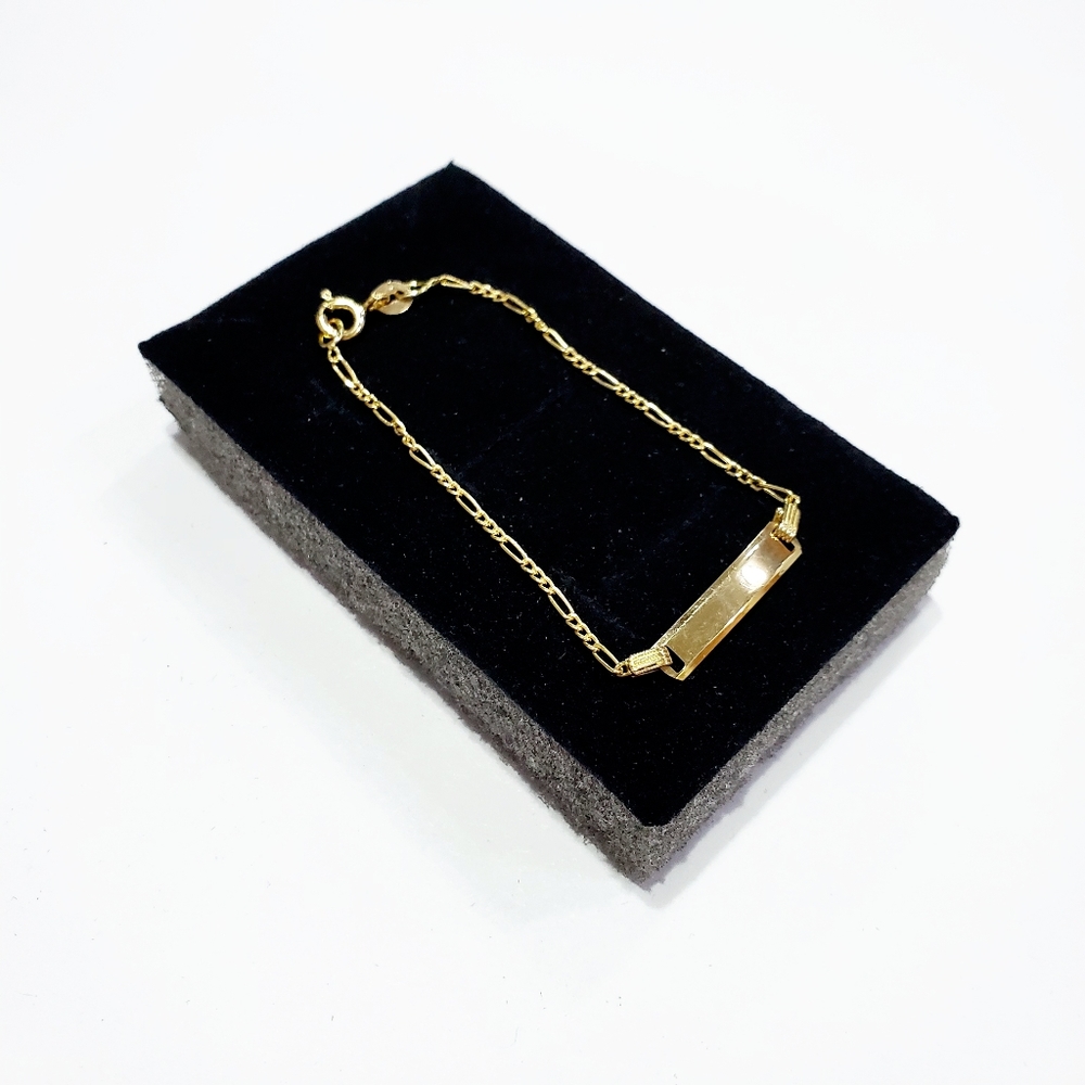 Authentic Real 18k Solid Yellow Gold Child's Bracelet 5 1/2" Long